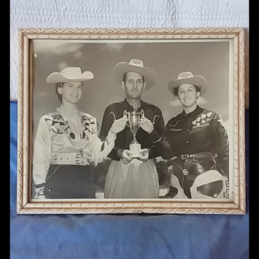 Vintage Western B&W Photo w/Frame